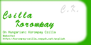 csilla korompay business card